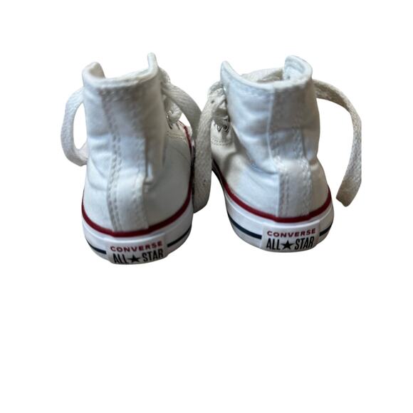 Converse All Star Red & White Kids/toddler/baby sneakers/shoes, High Tops; 4 - Picture 3 of 9